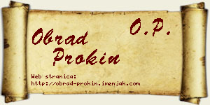 Obrad Prokin vizit kartica